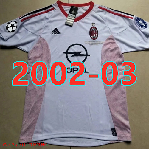 AC Milan Retro TopThai Quality Away Jersey S-2XL AC