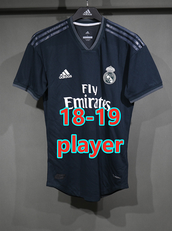 Real Madrid Retro Away Player Version Jersey S-2XL