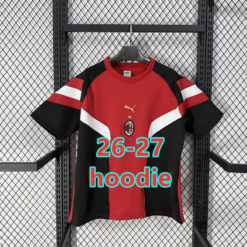 26-27 AC Milan Extra Thick Short Sleeve Hoodie S-3XL AC