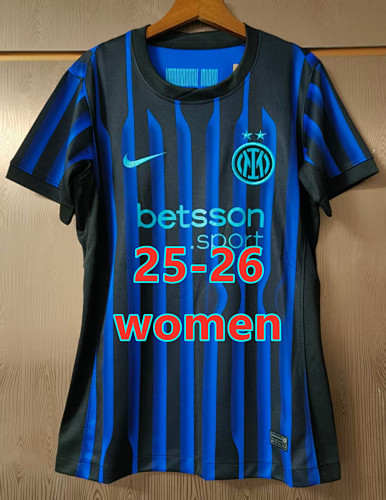 Serie A & Ucl 25-26 Inter Milan Home Women Jersey S-2XL