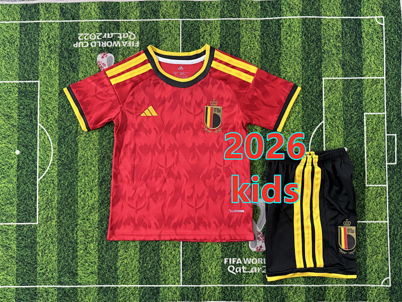 Belgium Home Kids Jersey+shorts Kit 16 -28