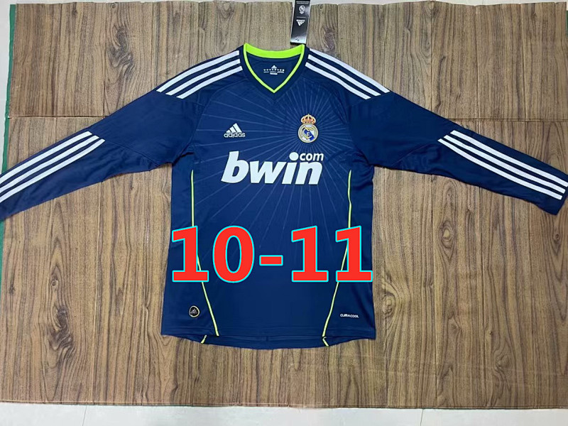Real Madrid Retro Away Long Sleeve Jersey S-Xxl