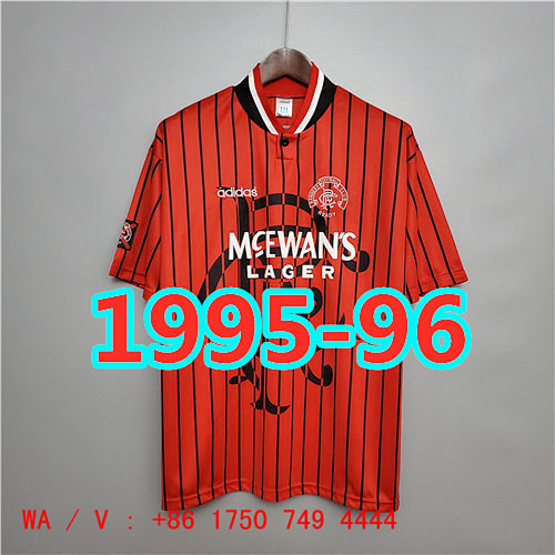Rangers Retro TopThai Quality Away Jersey S-2XL
