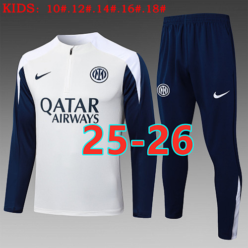 25-26 Inter Milan Kids Long Sleeve Tracksuit 10- 18