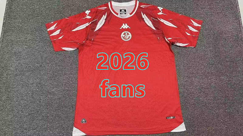 Tunisia Home Fans Version Jersey S-4XL