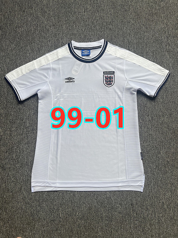 99-01 England Home Retro Jersey S-2XL