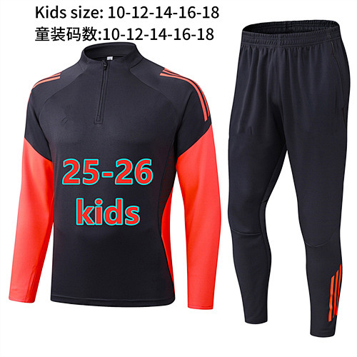25-26 Bayern Kids Long Sleeve Tracksuit Kit 10 -18