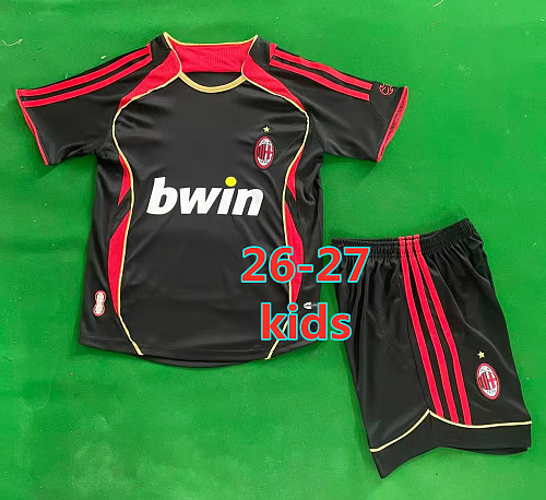 06-07 AC Milan Third Retro Kids Jersey+shorts Kit 16 -28 AC