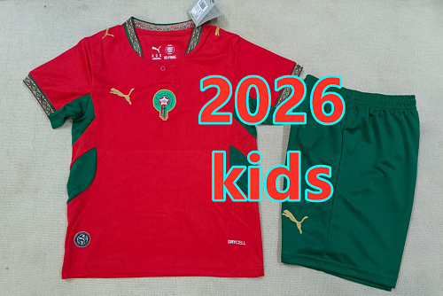 Morocco Home Kids Player 32 Teams Kit 16 -28 32