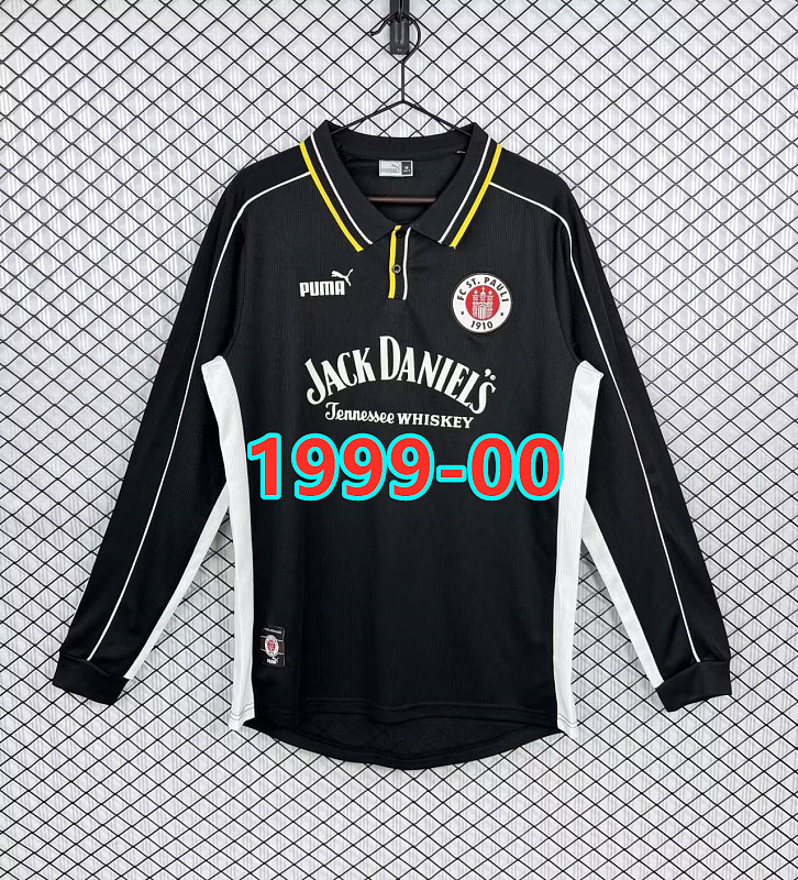 St. Pauli Away Retro Fans Long Sleeve Jersey S-2XL