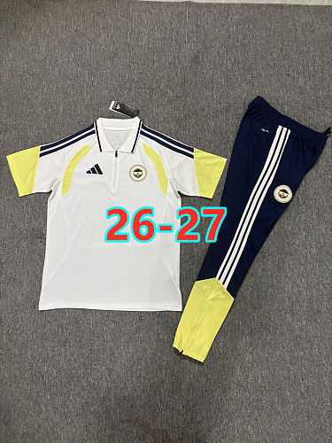26-27 Fenerbahce Polo Short Sleeve+pants Tracksuit S-3XL Polo