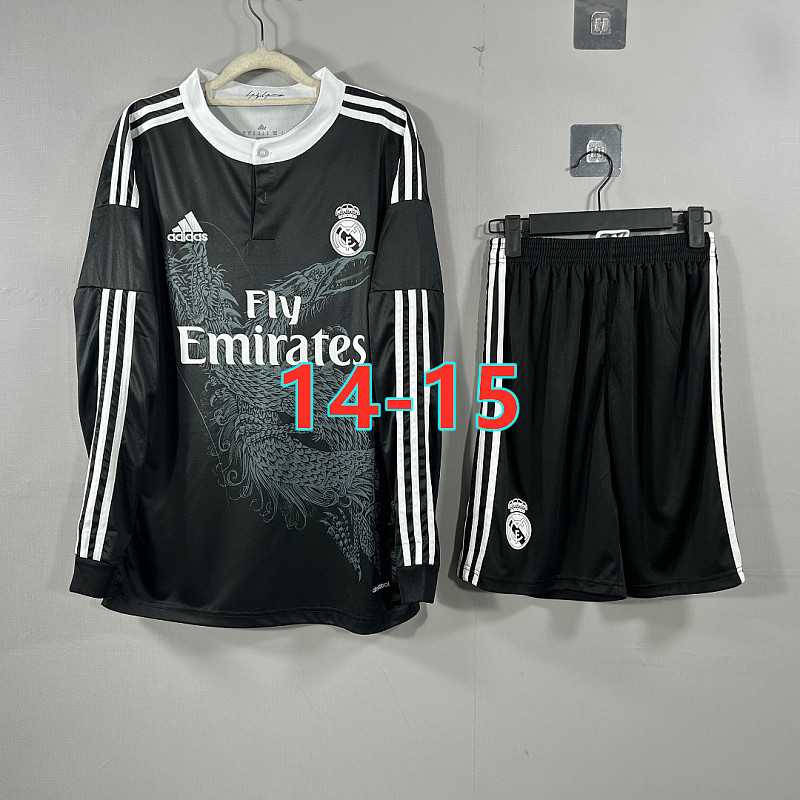 14-15 Real Madrid Third Retro TopThai Long+shorts Kit S-2XL
