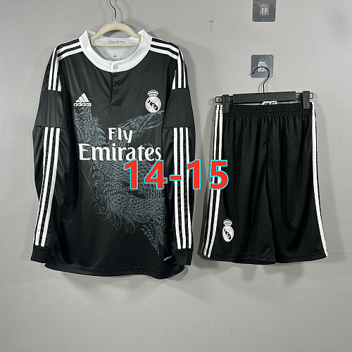 14-15 Real Madrid Third Retro TopThai Long+shorts Kit S-2XL