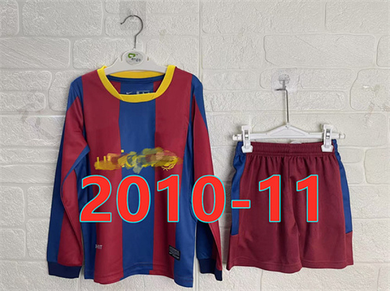 Barcelona Home Kids Retro Long+shorts Kit 16 -28