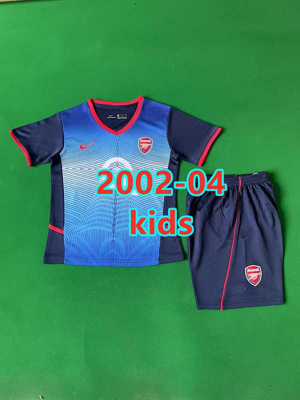 02-04 Arsenal Away Retro Kids Jersey+shorts Kit 16 -28