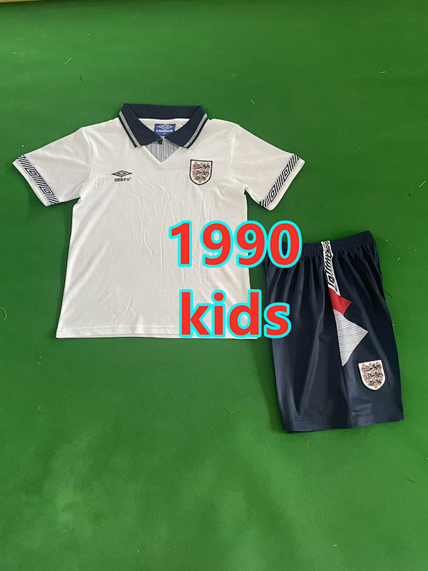 England Home Retro Kids Jersey+shorts Kit 16 -28
