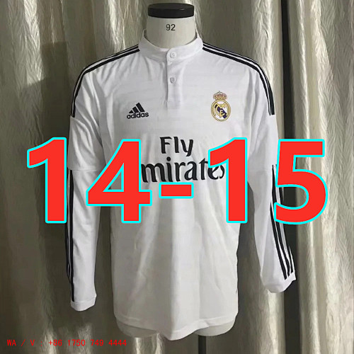 Real Madrid Retro Home Jersey Long Sleeve S-2XL