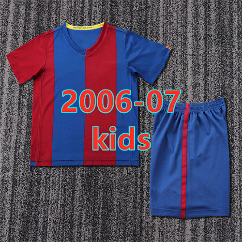 Barcelona Home Retro Kids Jersey+shorts Kit 16 -28