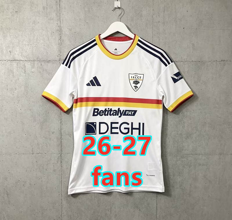26-27 Lecce Away Fans Version Jersey S-3XL