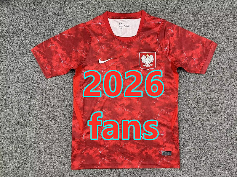 Poland Away Fans Version Jersey S-4XL