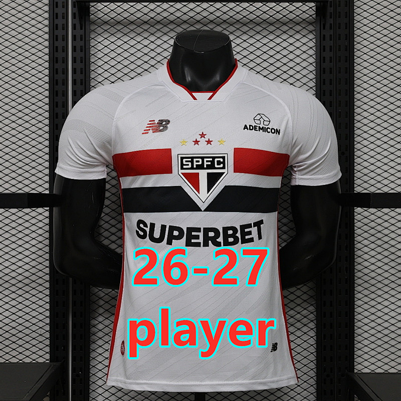 26-27 Sao Paulo Home Player Version Jersey S-3XL