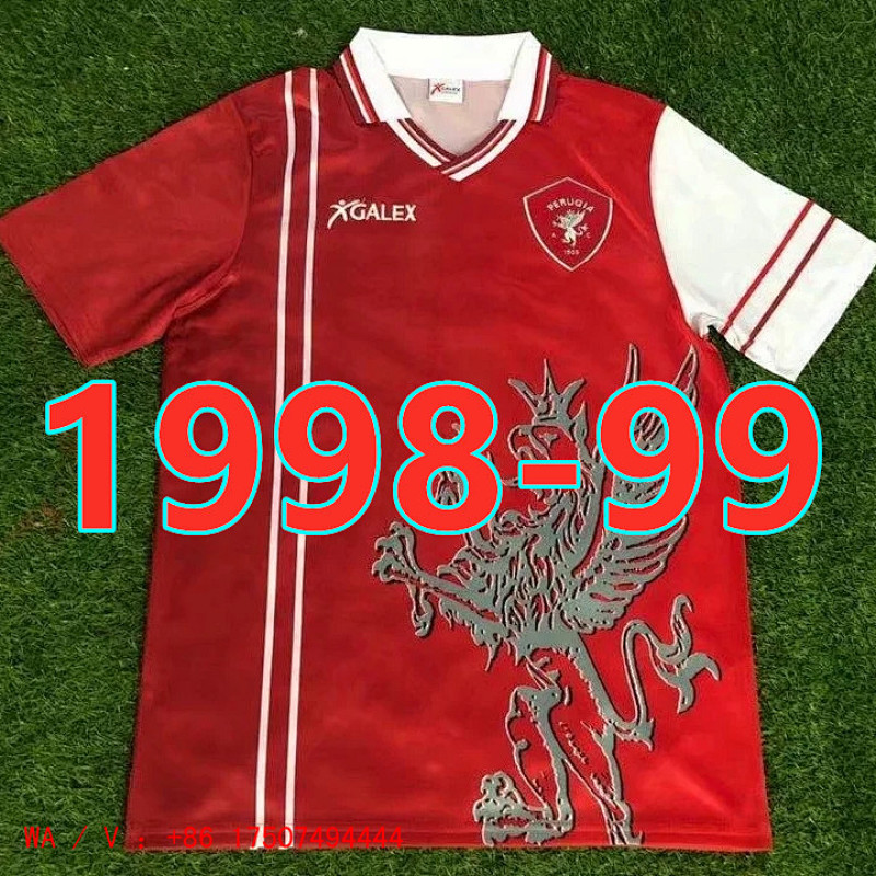 Associazione Calcistica Perugia Calcio Retro Home Jersey S-2XL