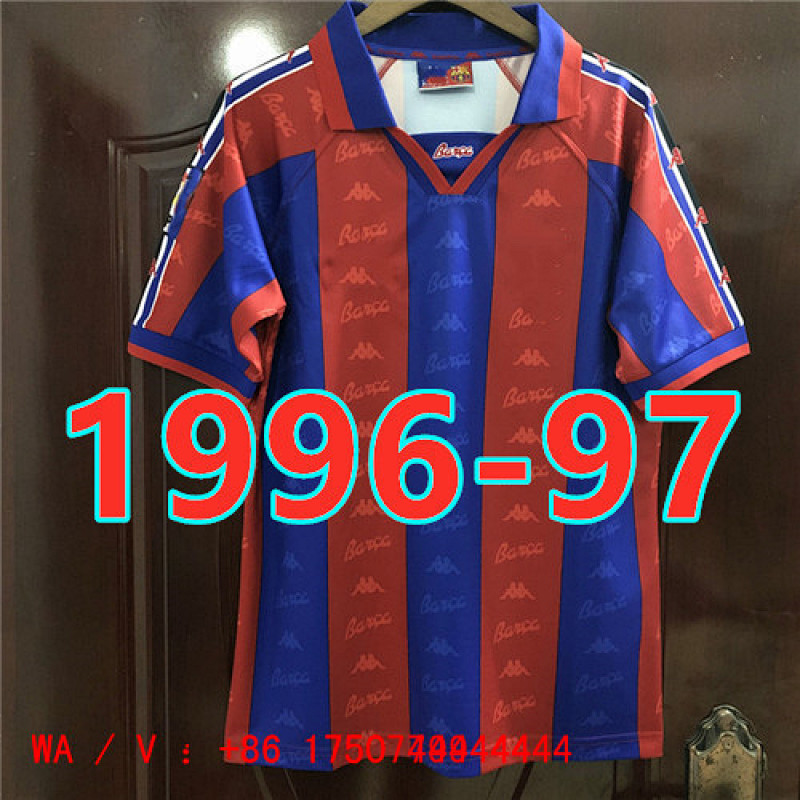 Barceloma Retro Home Jersey S-2XL