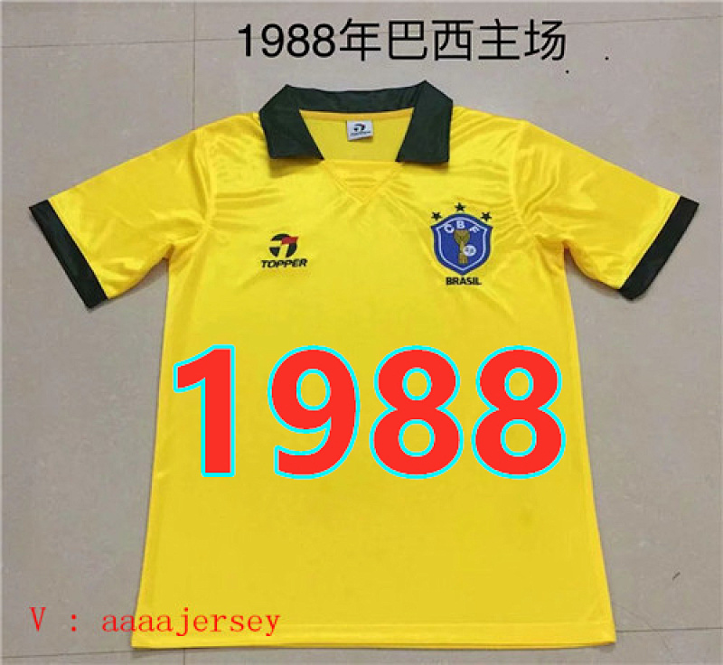 Brazil Retro TopThai Quality Jersey S-2XL