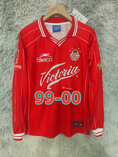 99-00 Toluca Home Retro Fans Long Sleeve Jersey S-2XL