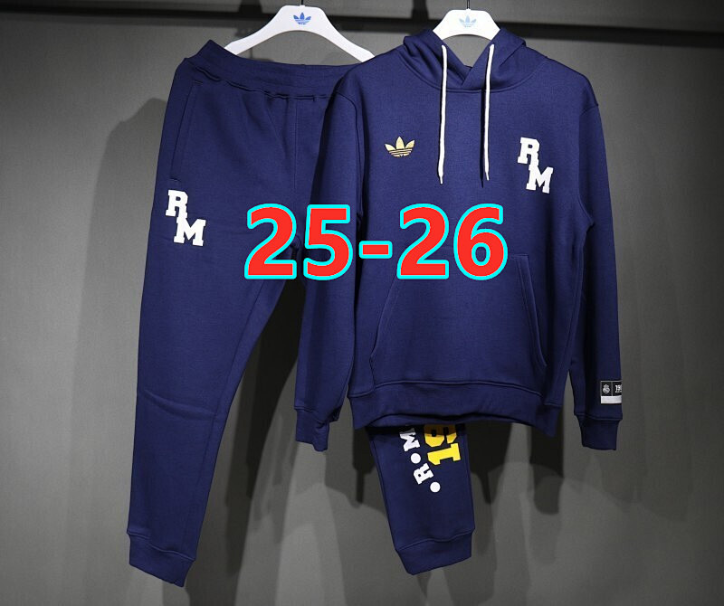 25-26 Real Madrid Hoodie+pants Kit S-2XL