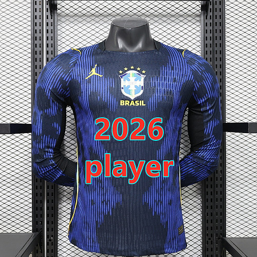 Brazil Away Player Long 16 Teams Jersey S-4XL 16