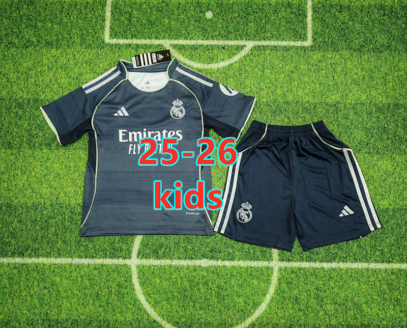 25-26 Real Madrid Away Kids Jersey+shorts Kit 16 -28