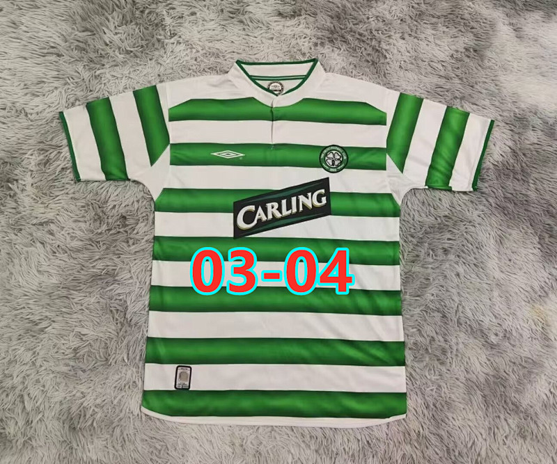 03-04 Celtic Home Retro Jersey S-2XL