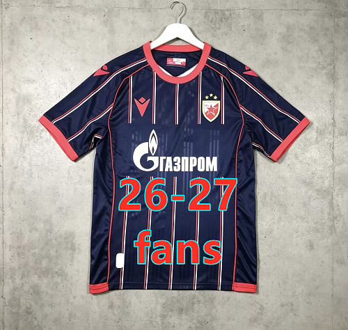 26-27 Red Star Belgrade Away Fans Version Jersey S-2XL