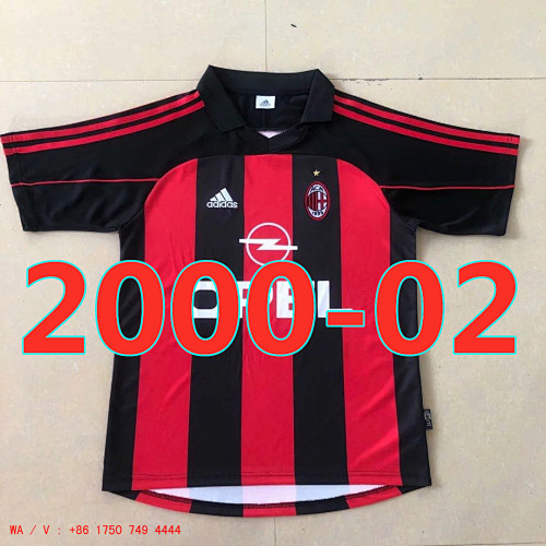 AC Milan Retro TopThai Quality Home Jersey S-2XL AC