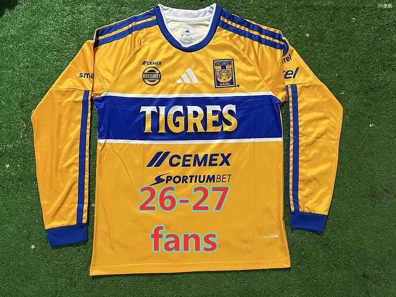 26-27 Tigres Uanl Home Fans Long Jersey S-4XL
