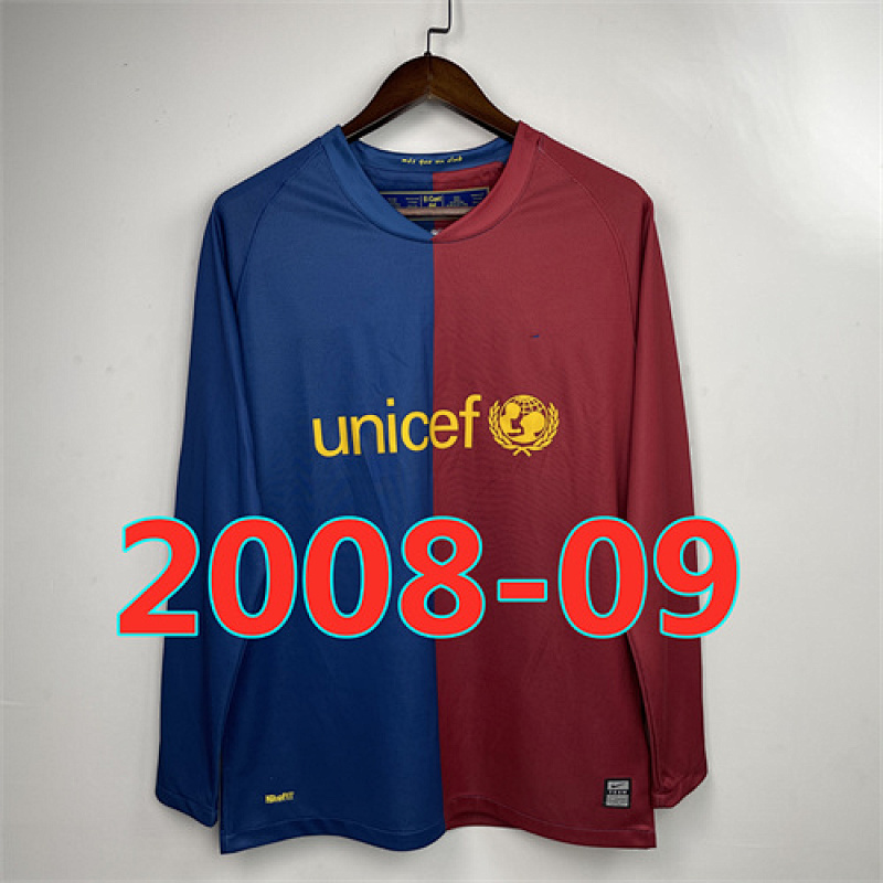Barcelona Retro Home Long Sleeve Jersey S-2XL