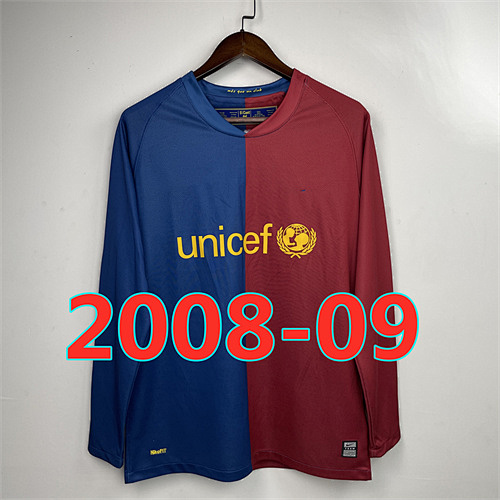 Barcelona Retro Home Long Sleeve Jersey S-2XL
