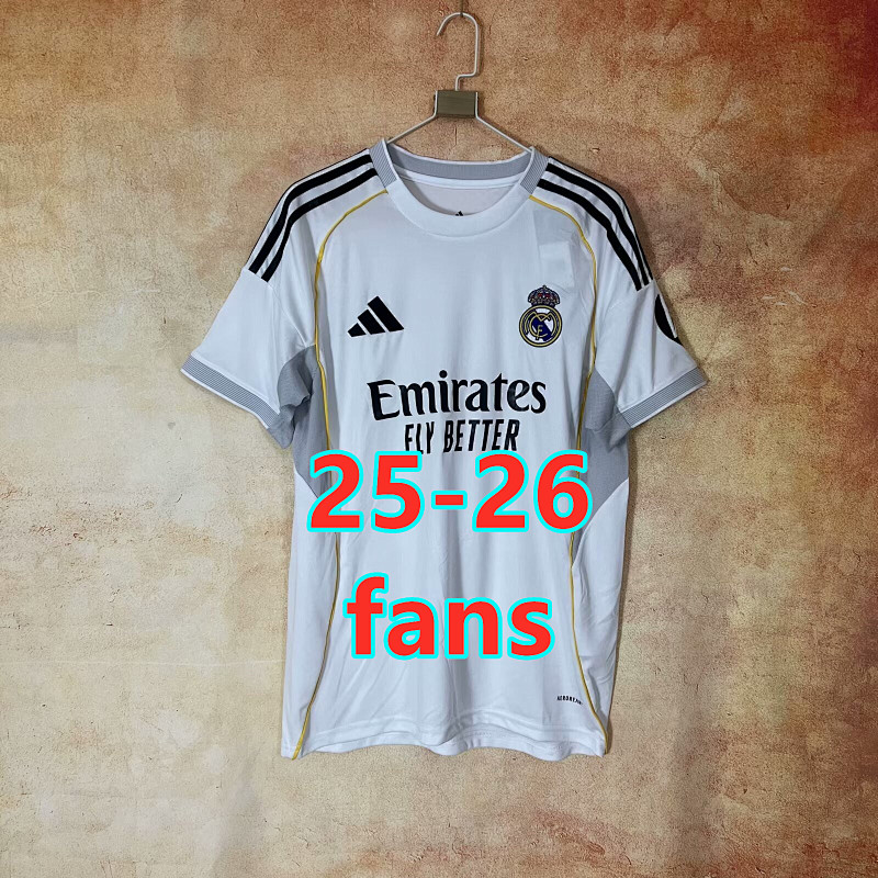 25-26 Real Madrid Home Fans Version Jersey S-4XL