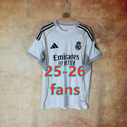 25-26 Real Madrid Home Fans Version Jersey S-4XL