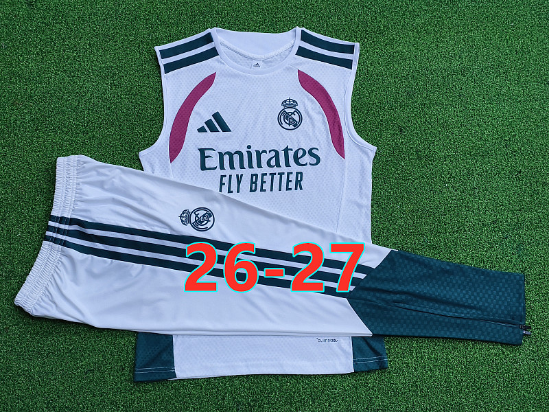 26-27 Real Madrid Player Vest+pants Kit S-3XL
