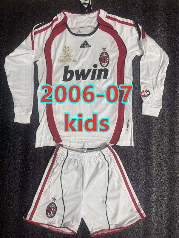 AC Milan Away Retro Kids Long+short Kit 16 -28 AC