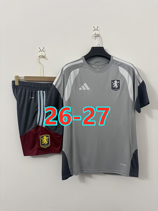 26-27 Aston Villa Short Sleeve Tracksuit Kit S-3XL