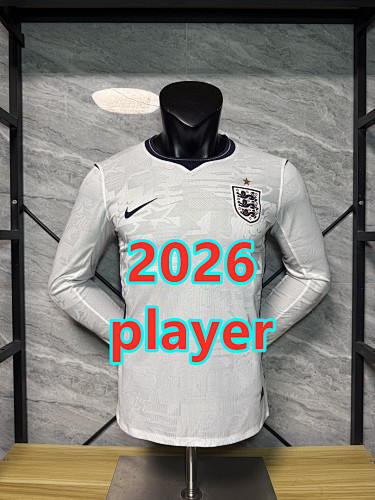 England Home Player Long Jersey S-2XL
