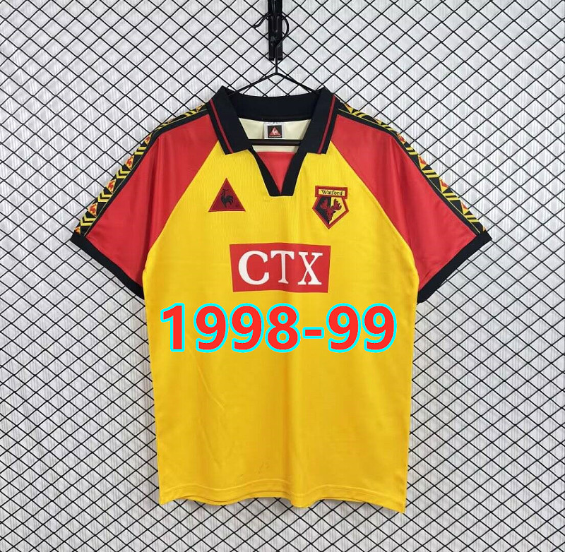 Watford Home Retro Fans Version Jersey S-2XL