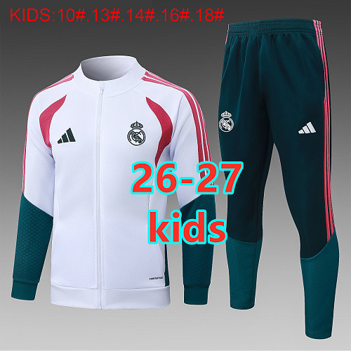 26-27 Real Madrid Kids Long Zipper Jacket 10 -18