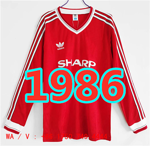 Manchester United Retro Long Sleeve Home Jersey S-2XL