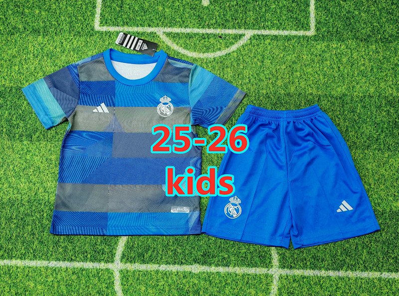 25-26 Real Madrid Training Kids Jersey+shorts Kit 16 -28