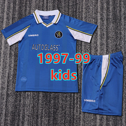 Chelsea Home Retro Kids Jersey+shorts 16 -28