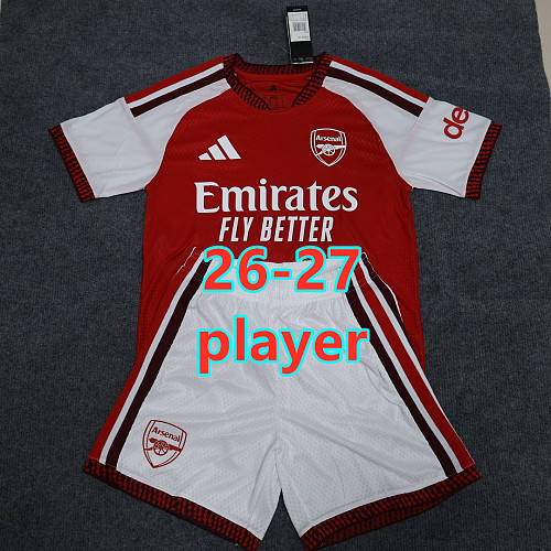26-27 Arsenal Home Player Short Sleeve Kit S-2XL